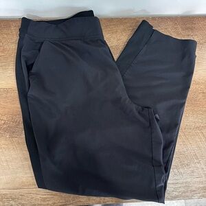 ATHLETA Brooklyn Ankle Pants Black Travel/ Silky Sleek Size 14/P
